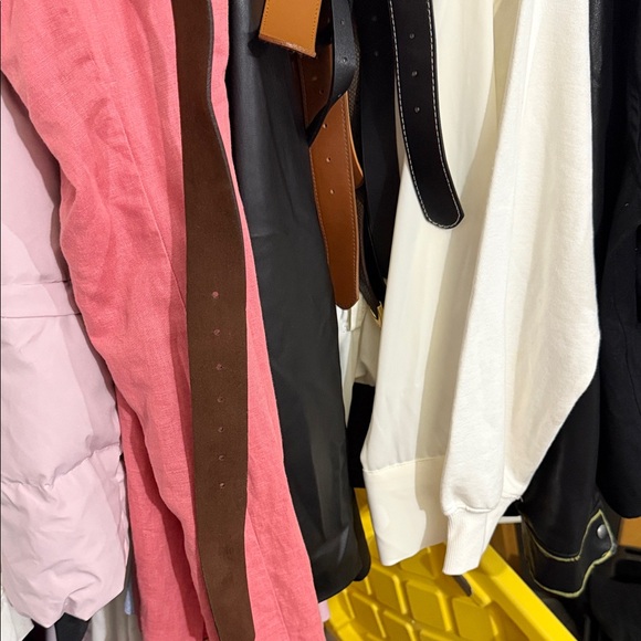 Zara Brown Belt with Gold Oval Buckle - Picture 2 of 3